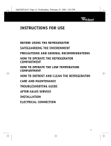 Whirlpool ART 647/H User guide