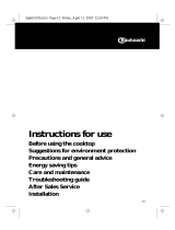 Whirlpool TGZ 3401 WS Owner's manual