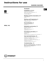 Indesit WIXL 143 (UK) Owner's manual