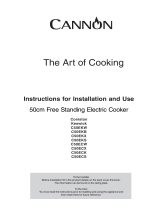 Cannon 50cm Free Standing Electric Cooker C50ECX User manual