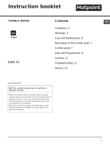 Hotpoint TVFS 73B GP.9 UK User guide