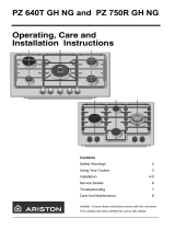 Ariston PZ 640T GH NG User manual