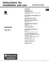 Hotpoint AQ6L 85 U (EU) User guide