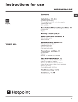 Hotpoint WMUD 963P UK User guide