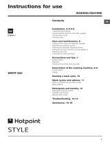 Hotpoint WMYF 822B UK User guide