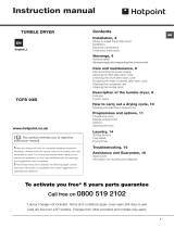 Hotpoint TCFS93BGG Condenser Tumble Dryer User manual