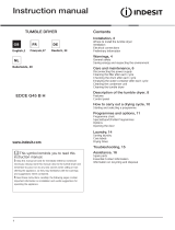 Indesit EDCE G45 B H (EU) Owner's manual