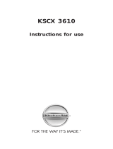 KitchenAid KSCX 3610 User guide