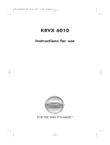 Hotpoint KRVX 6010/I User guide