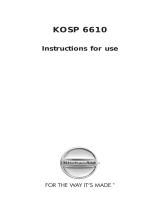 KitchenAid KOSP 6610/IX User guide