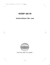 KitchenAid KOSP 6610/IX User guide