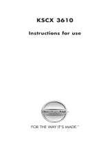 KitchenAid KSCX 3610 User guide