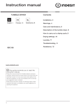 Indesit IDC 85 B EU User guide