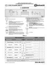 Bauknecht GSIE PRIMELINE 900 PT User guide