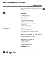 Hotpoint WDUD 9640P UK User guide