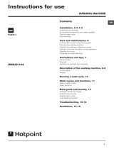 Hotpoint WMUD 843PX UK.C User guide