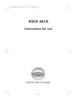 KitchenAid KSCX 3610 IX User guide