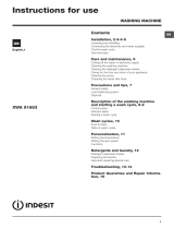 Indesit XWA 91683X W UK.C User guide