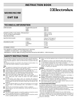 Electrolux EWT518 User manual