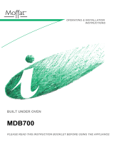 Tricity Bendix MDB700X User manual