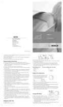 Bosch TDS1006GB User manual