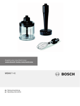 Bosch MSM87145 User manual