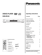 Panasonic DVDRV32 Owner's manual