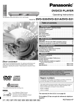 Panasonic DVDS31A Operating instructions