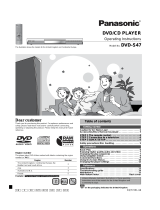 Panasonic DVDS47 Operating instructions