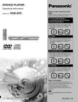 Panasonic DVDS75GCU User manual