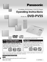 Panasonic DVDPV55 Owner's manual