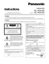 Panasonic WJ-HDE505 Operating instructions