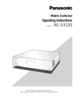 Panasonic WJSX150 Operating instructions