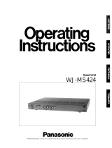 Panasonic WJMS424 Operating instructions