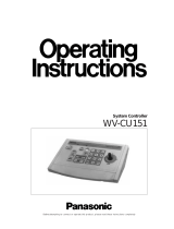 Panasonic WVCU151 Operating instructions
