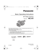 Panasonic HC-X1 Operating instructions