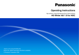 Panasonic HD Writer AE 1.0 for HDC Owner's manual