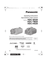 Panasonic HDCHS20 Owner's manual