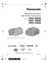 Panasonic HDCTM20 Operating instructions