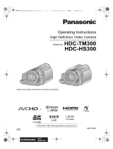 Panasonic HDCHS300 Owner's manual