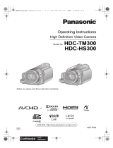 Panasonic HDCHS300 Operating instructions