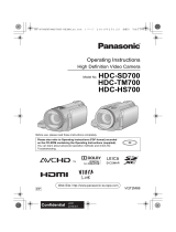 Panasonic HDC-TM700 Owner's manual