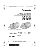 Panasonic HDCSD700 Owner's manual