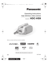 Panasonic HDCHS9 Owner's manual