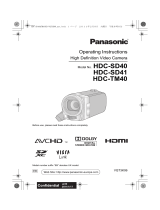 Panasonic HDCSD40EB Owner's manual