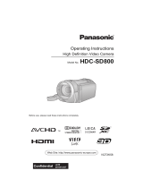 Panasonic HDCSD800EP Operating instructions