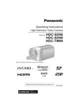 Panasonic HDCTM99EP Operating instructions