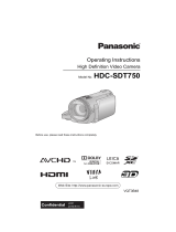 Panasonic HDCSDT750EP Operating instructions