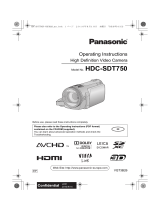 Panasonic HDCSDT750EP Quick start guide
