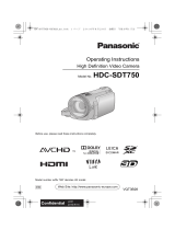 Panasonic HDCSDT750EB Operating instructions